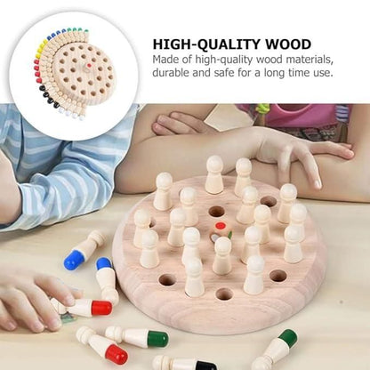 Wooden Memory Matchstick Chess Game