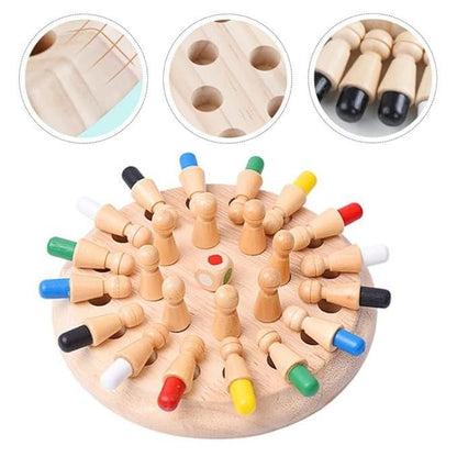 Wooden Memory Matchstick Chess Game