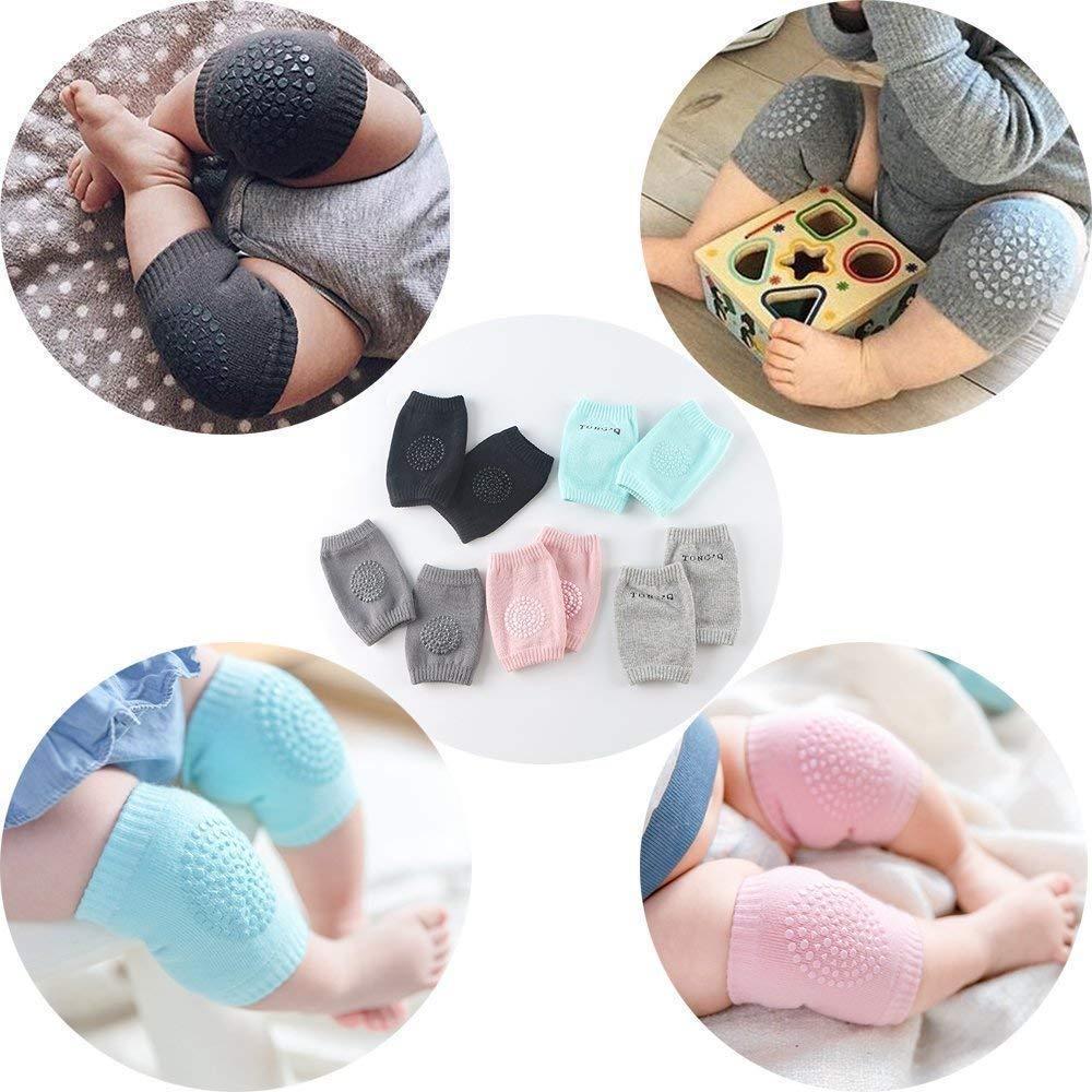 2 Pair Baby Crawling Elbow pad Baby Leg Warmer Baby Kneecap (Multi Color)