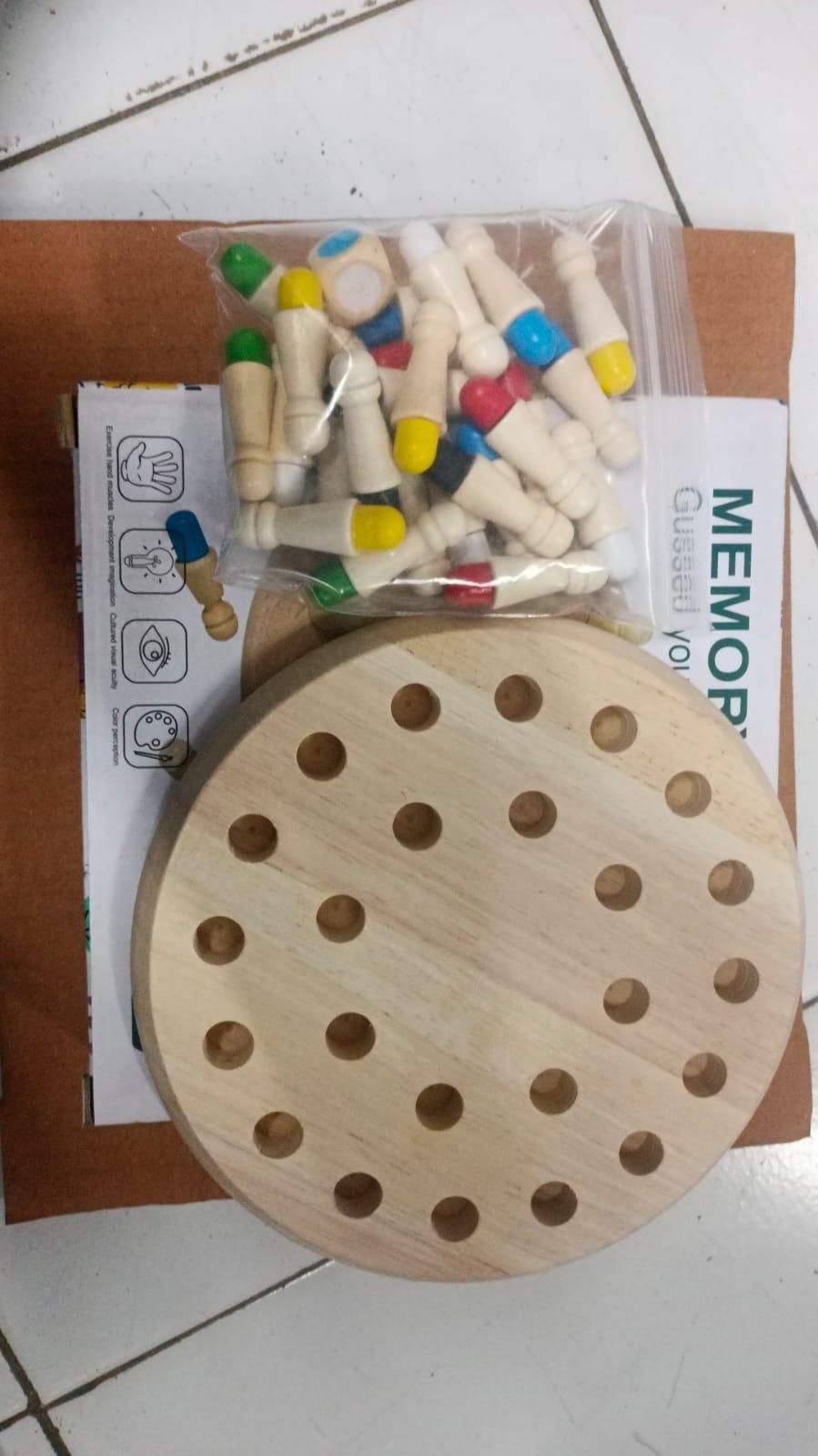Wooden Memory Matchstick Chess Game